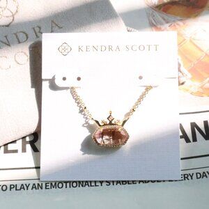 Kendra Scott Disney Elisa Gold Light Pink Abalone Necklace